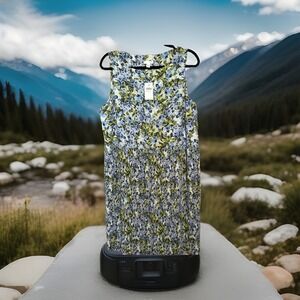 J.Jill Floral Pleated Sleeveless Dress – NWT $129, Size L